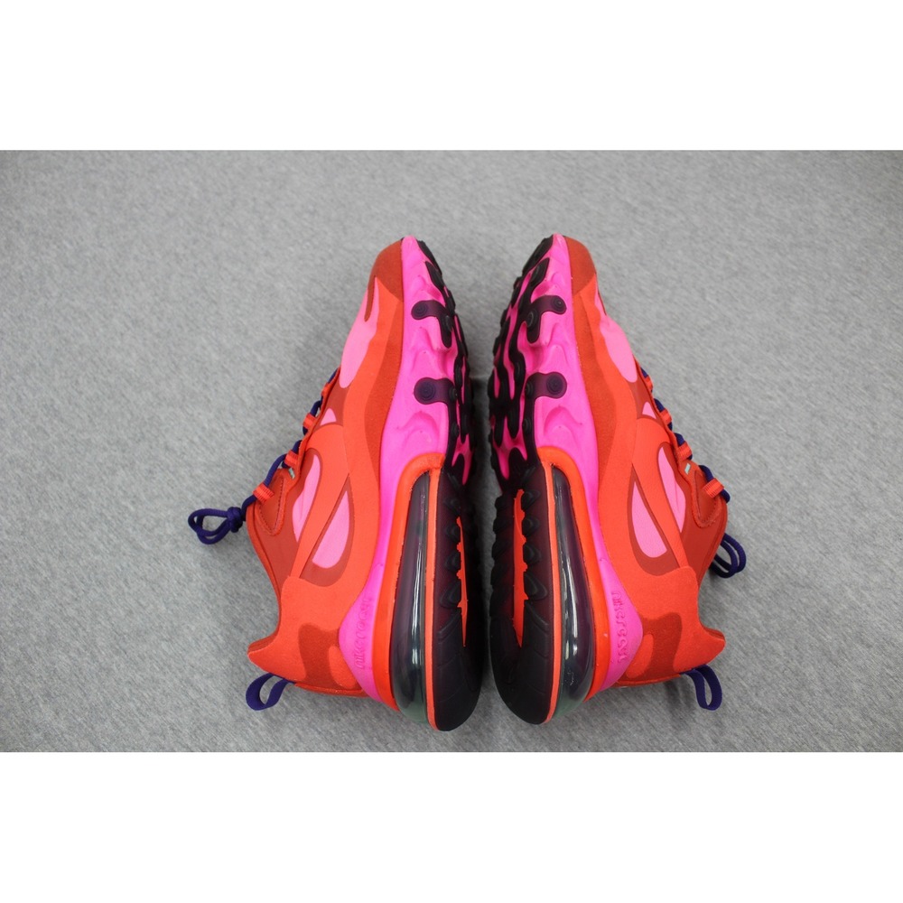 Nike Shoes Mens 9.5 Red Pink Air Max 270 React AT6174-600 Sneakers Low Top - Picture 5 of 10